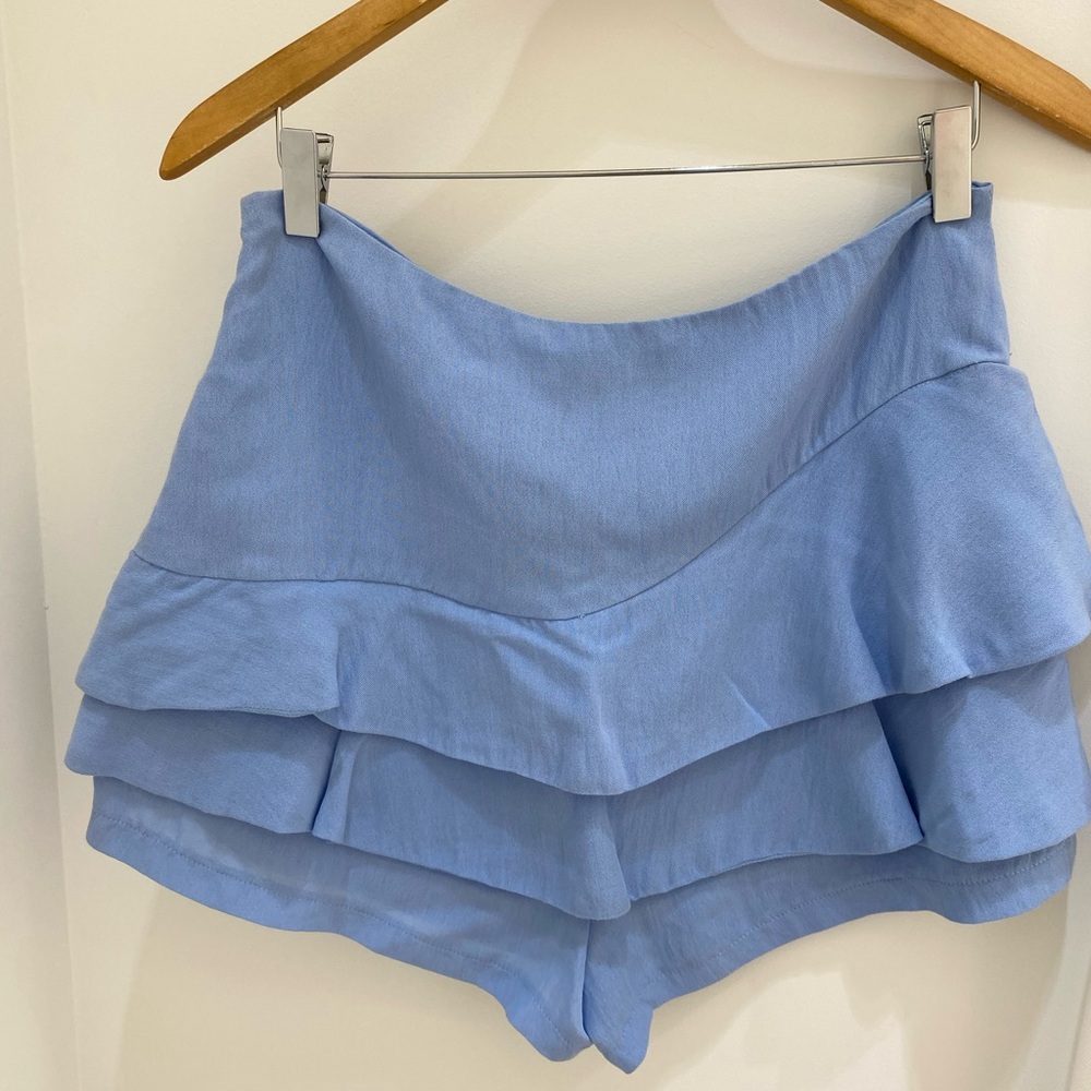 Blue Ruffle Women's Shorts